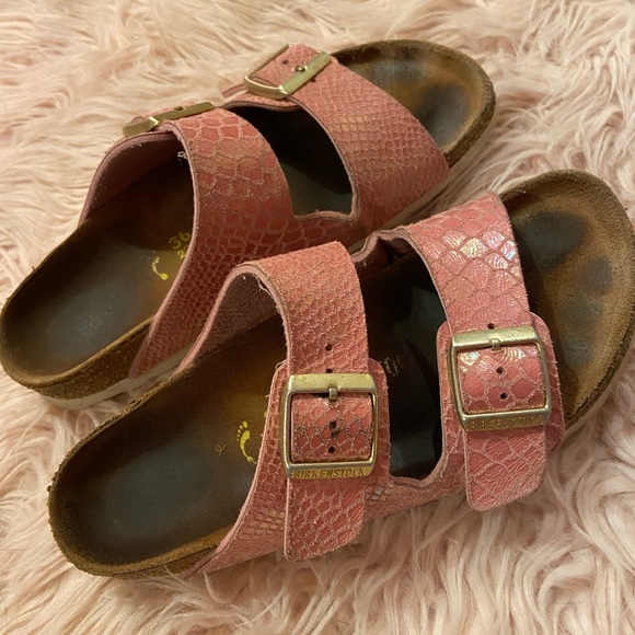 Shimmer Baby Pink Snake Print BIRKENSTOCK💖 🐍 - Picture 3 of 5